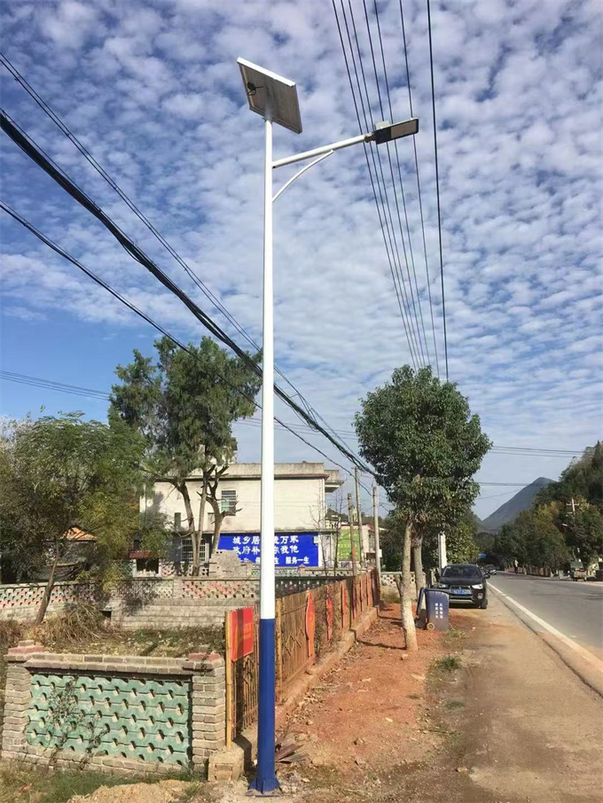 乡村道路路灯杆
